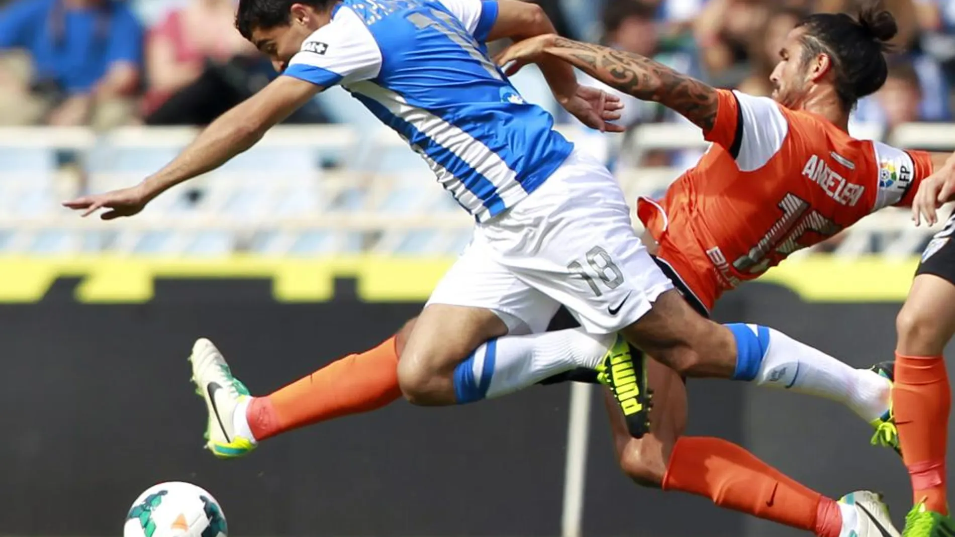 Imagen del partido entre Real Sociedad y Málaga