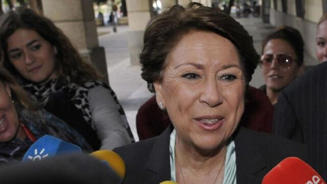 Magdalena Álvarez, a su llegada a al juzgado
