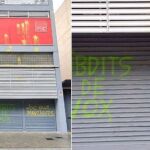 Pintadas en sedes del PSC