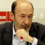 El secretario general del PSOE, Alfredo Pérez Rubalcaba