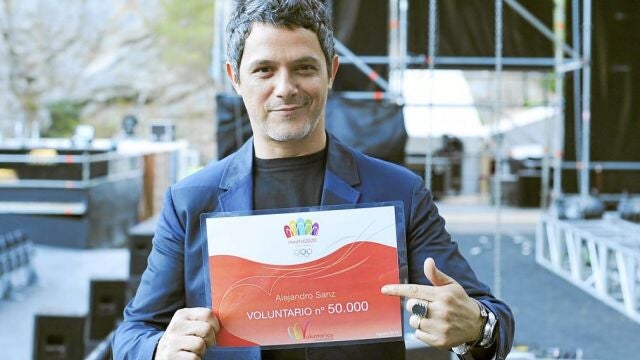 El cantante Alejandro Sanz es el voluntario número 50.000 de Madrid 2020