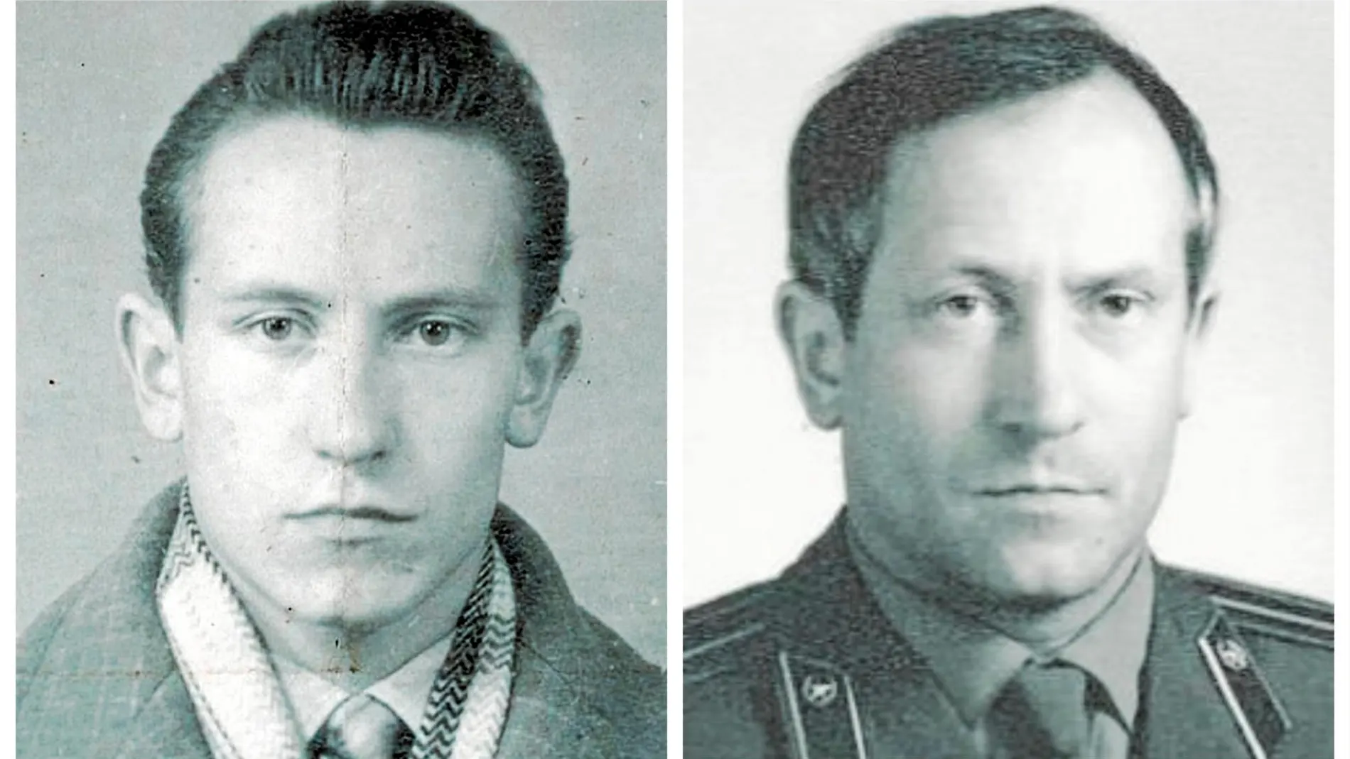 Gordievski, el espía doble al servicio del M16 y a la dcha., como agente del KGB