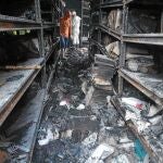 Estado en el que ha quedado el archivo tras el incendio