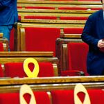 ERC tumbó ayer la designación de Miquel Iceta como senador autonómico en el Parlament para que pudiera llegar a presidir el Senado / Efe