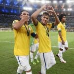 Thiago Silva y Neymar ya comparten vestuario en la selección brasileña