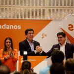 Juan Marín, con el caldidato de Cs al Ayuntamiento de Sevilla /Foto: La Razón