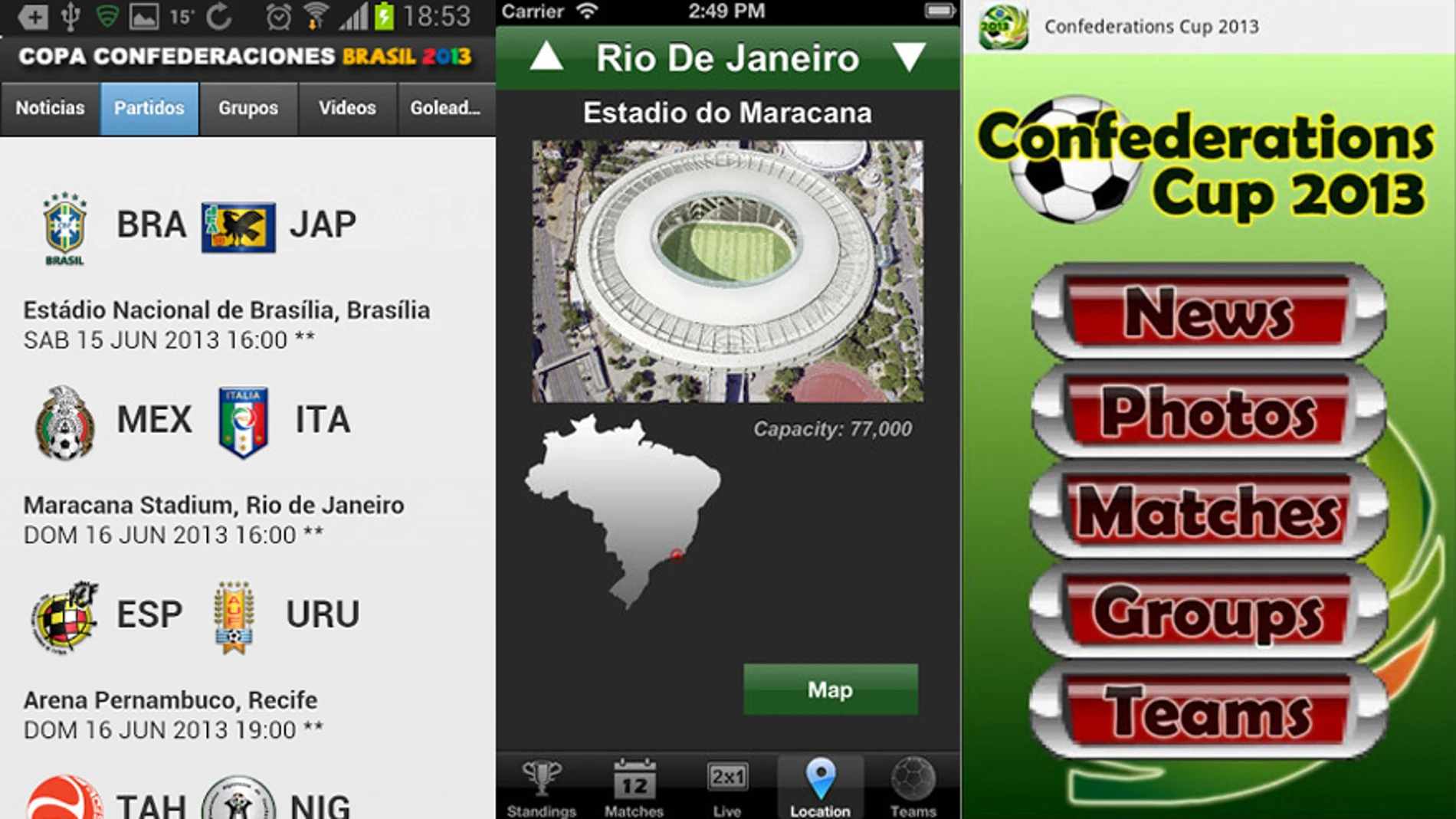 Sigue la Copa Confederaciones de Brasil 2013 desde tu smartphone