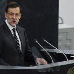 Rajoy, durante su intervención en la Asamblea de la ONU