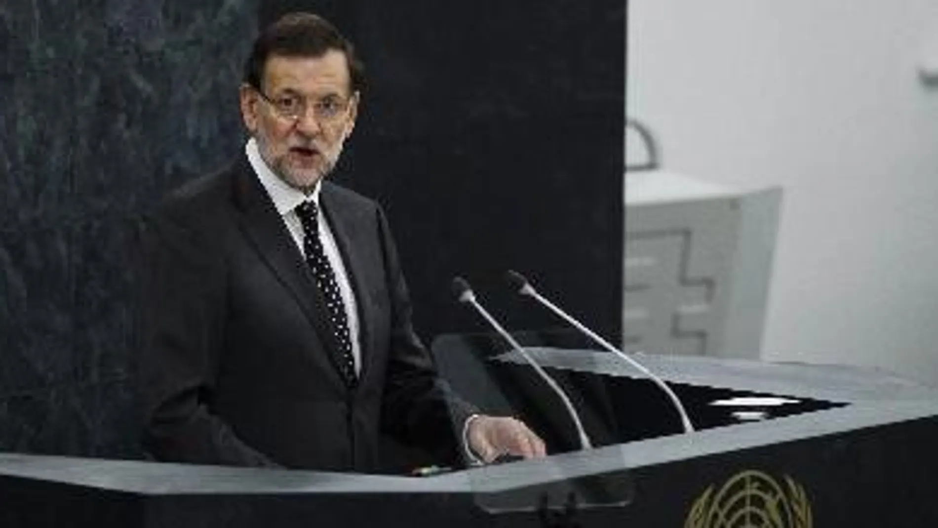Rajoy, durante su intervención en la Asamblea de la ONU