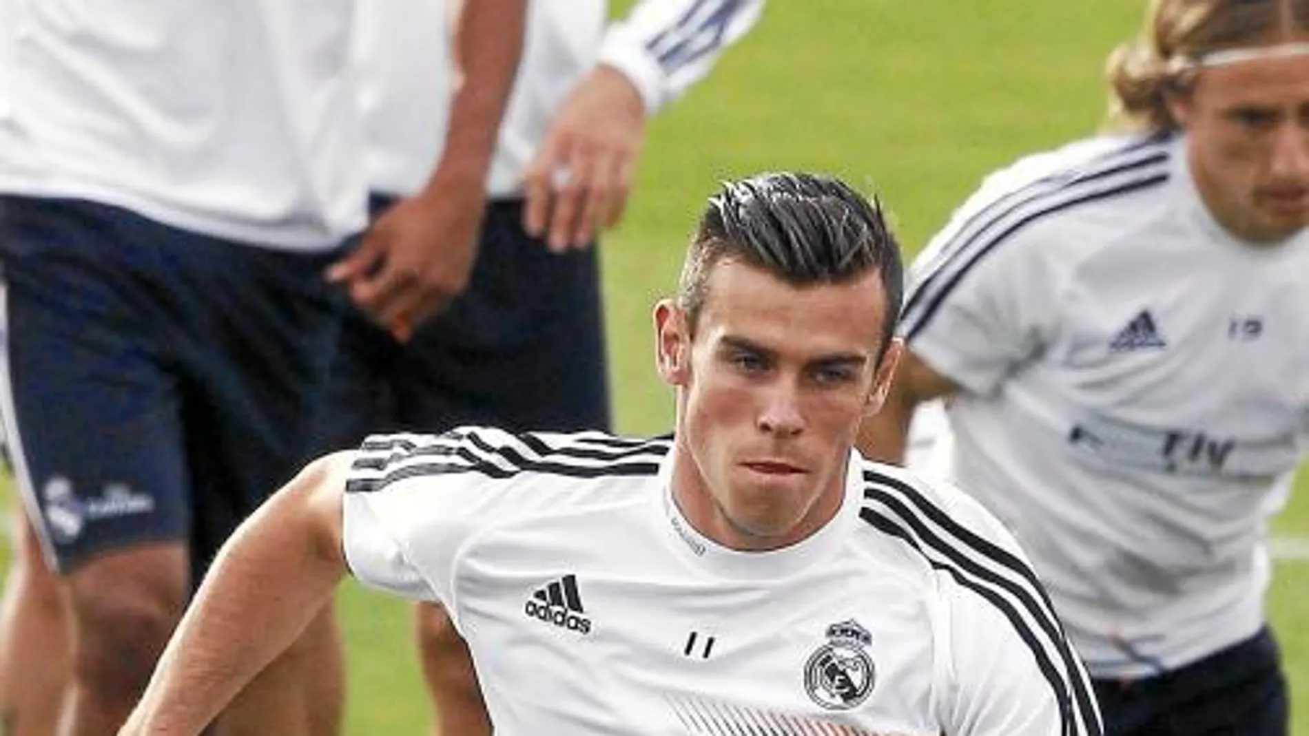 El delantero galés del Real Madrid, Gareth Bale, durante entrenamiento realizado en la Ciudad Deportiva de Valdebebas