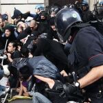 Imagen de los disturbios de ayer en Roma