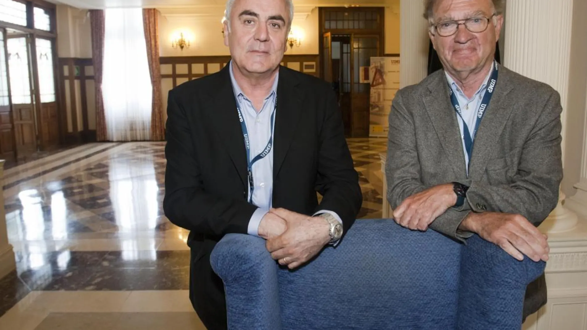 Javier de Felipe y Sten Grillner, en la UIMP