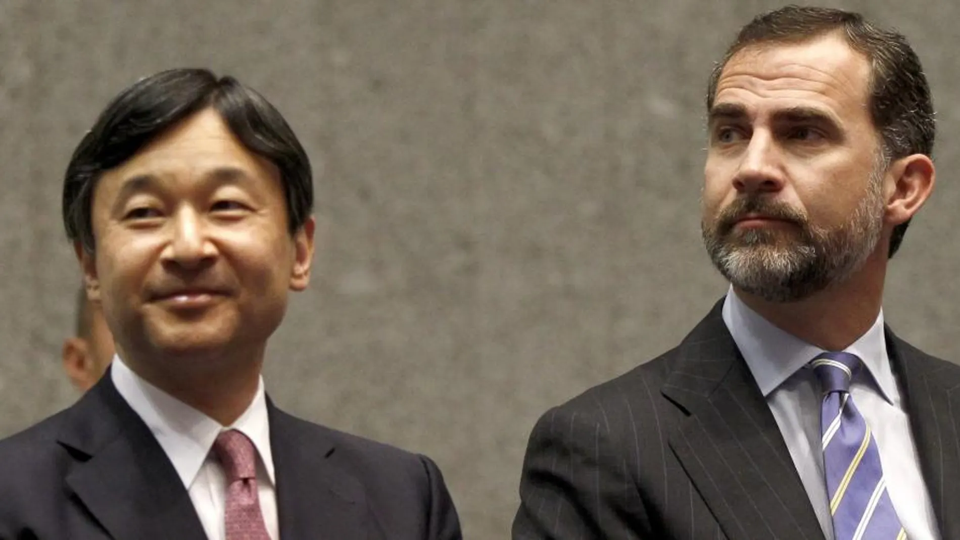 El Príncipe de Asturias y el príncipe heredero de Japón, Naruhito, durante el acto inaugural de la reunión del comité de cooperación empresarial hispano-japonés