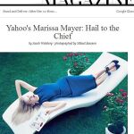 Marissa Mayer, presidenta de Yahoo, posando en la web de Vogue