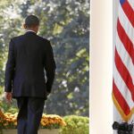 LA SOLEDAD DEL PRESIDENTE. Obama en el porche de la Casa Blanca