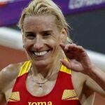 Marta Domínguez durante una final de los 3000 metros obstáculos