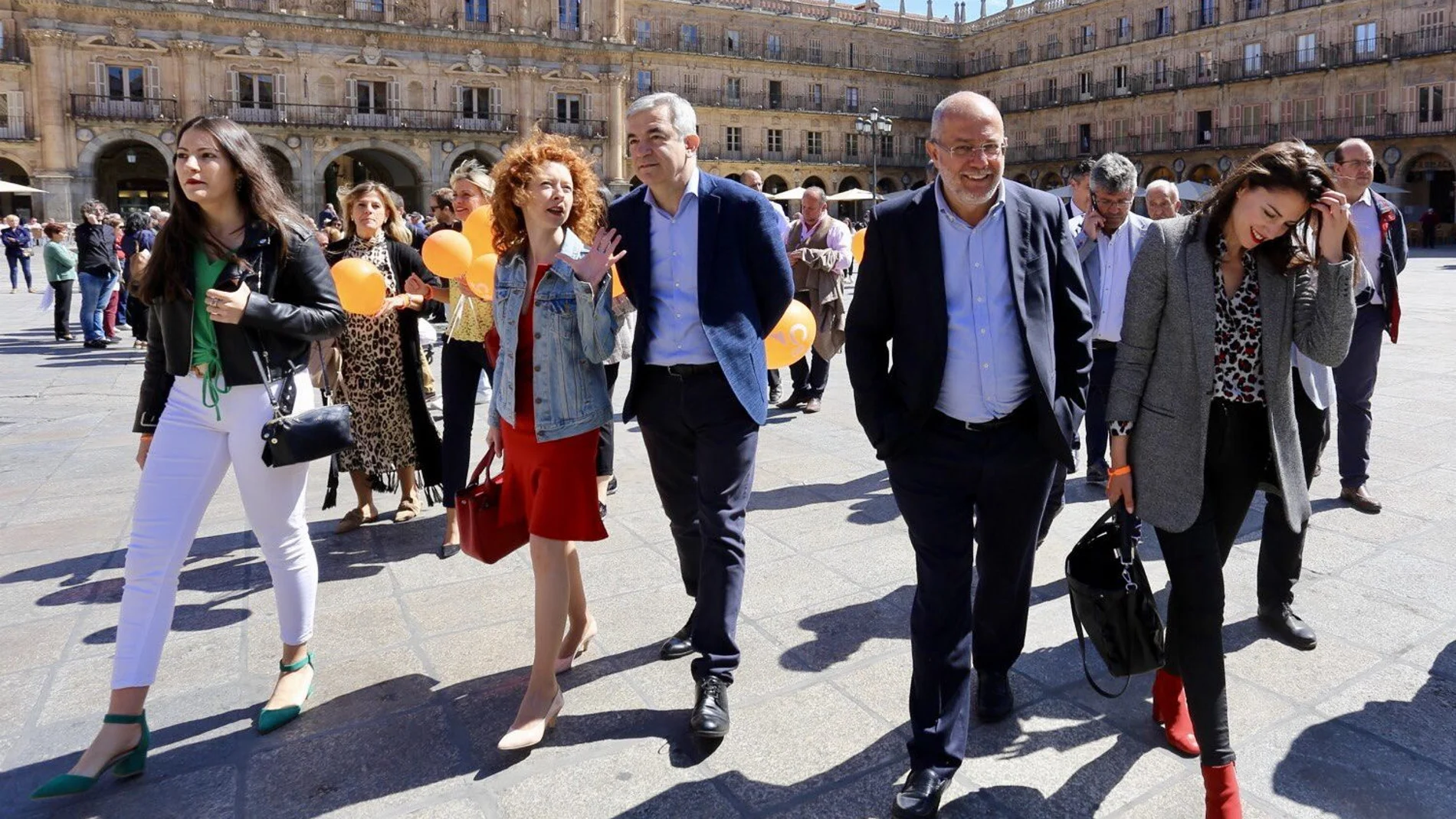 El candidato de Ciudadanos, Francisco Igea, visita Salamanca junto a Luis Garicano
