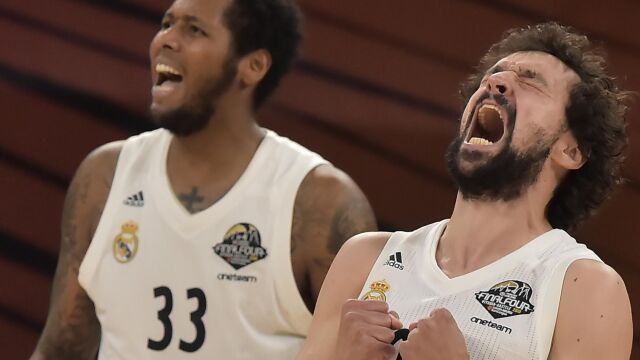 Thompkins y Llull, en un partido de la Final Four