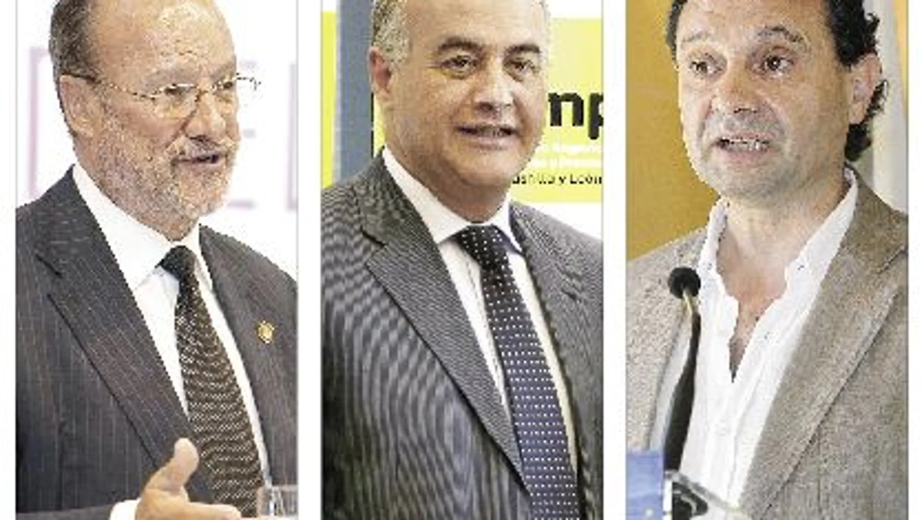 Los alcaldes de Valladolid, Javier León de la Riva; Ávila, Miguel Ángel García Nieto; y Segovia, Pedro Arahuetes