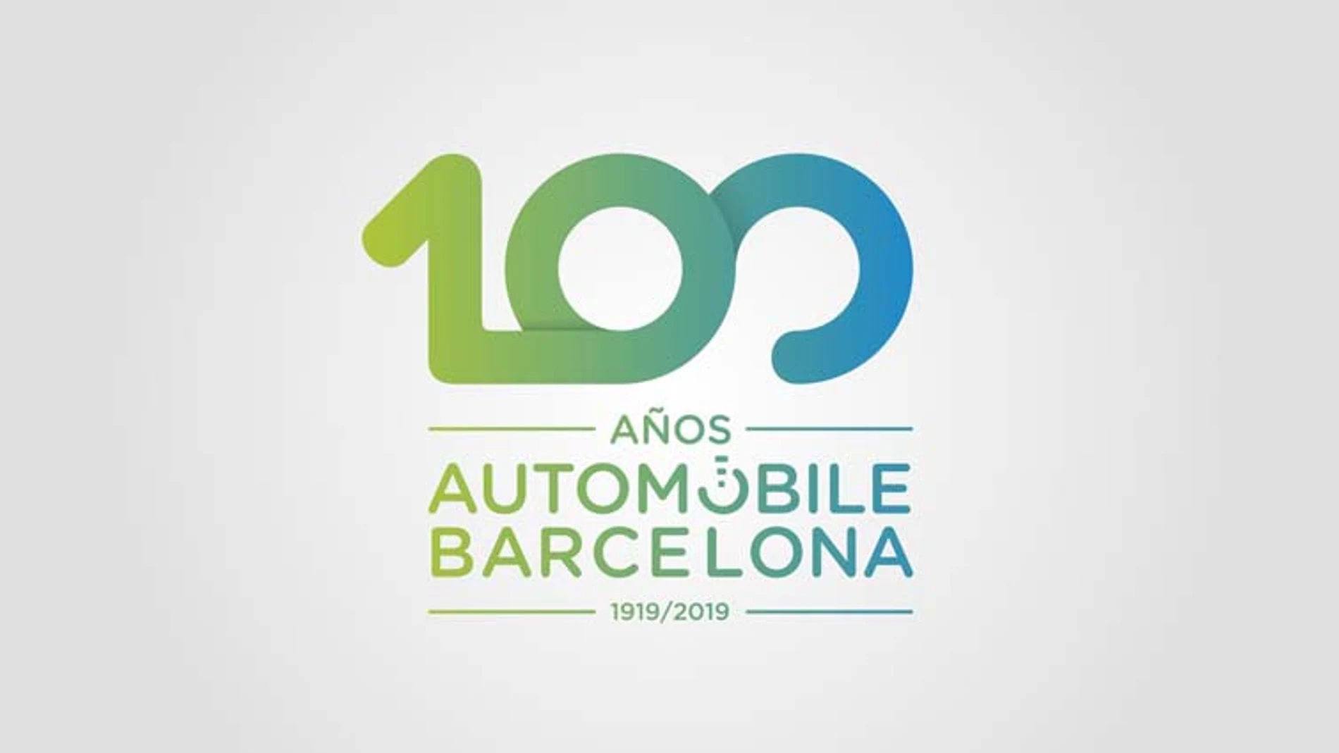 Logotipo de la edición del Salón del Automóvil de Barcelona en su centenario.