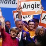 Merkel en su último gran mitin de campaña