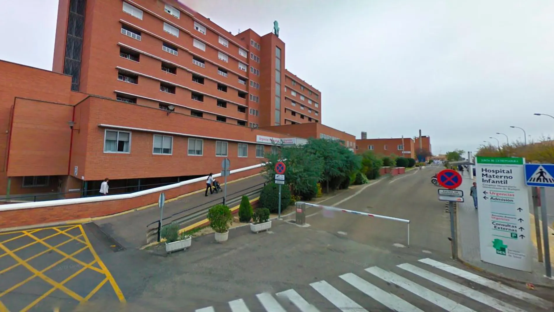 Hospital Materno-Infantil de Badajoz donde fue trasladada la niña de cinco años