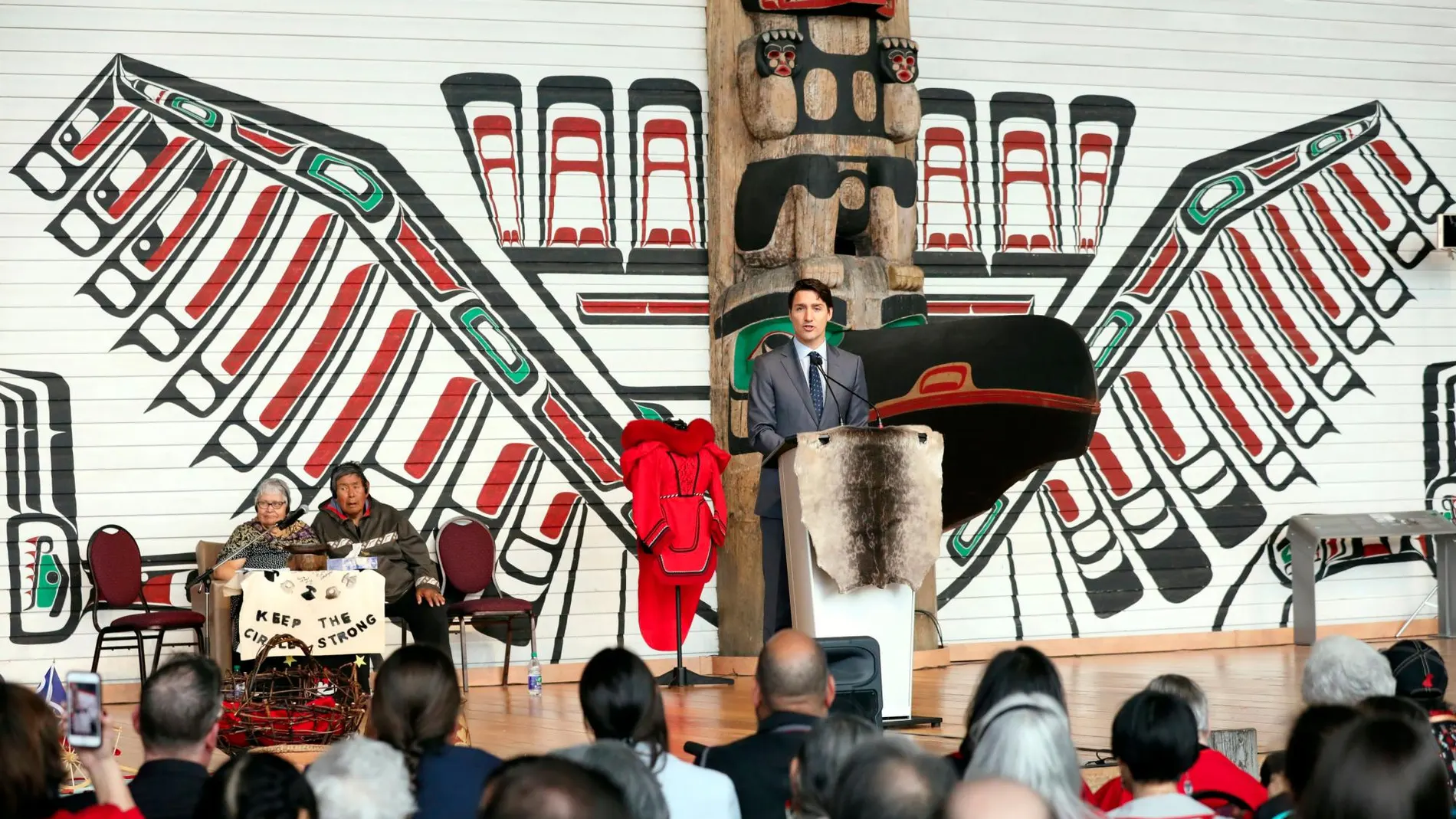 El primer ministro canadiense, Justin Trudeau, en el acto donde se dio a conocer el informe/Reuters