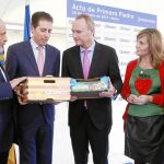 Fabra asistió a la colocación de la primera piedra de la nueva factoría del grupo Obeikan Investment Group en Alzira