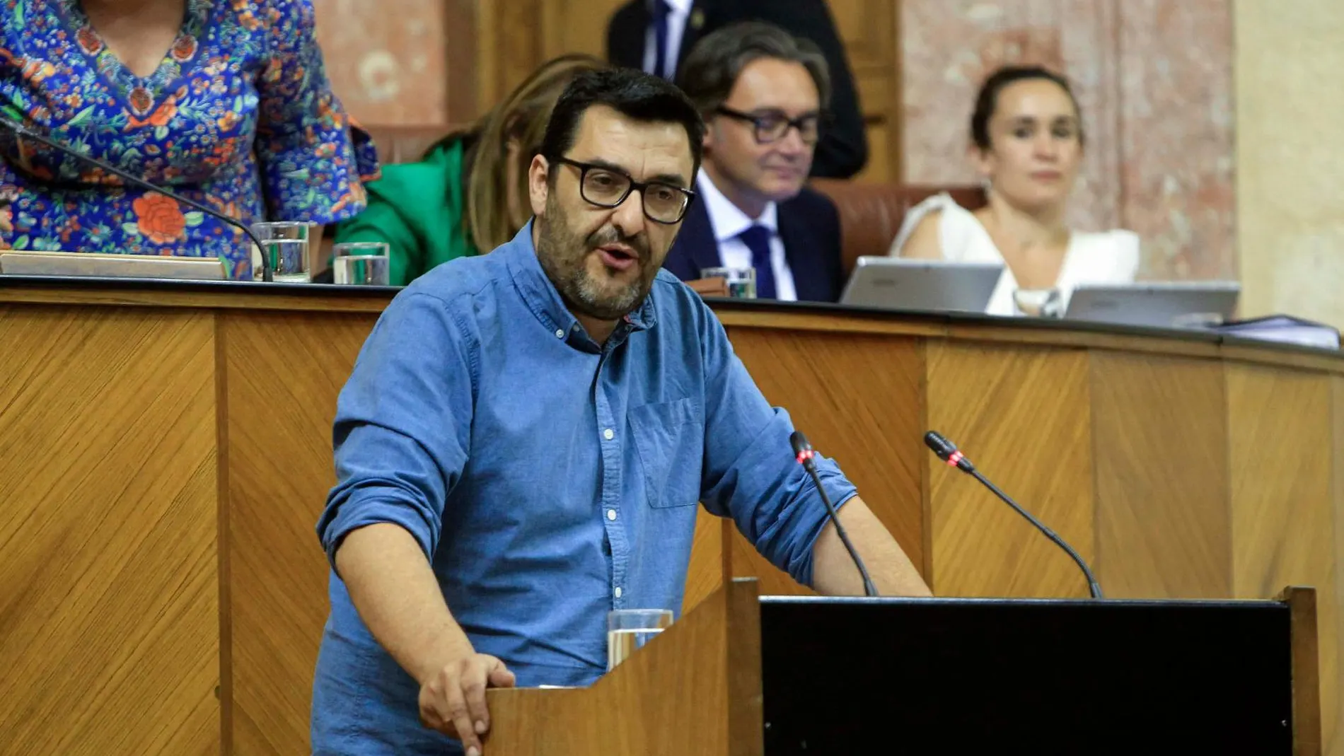 El portavoz de Adelante Andalucía en la Comisión de Hacienda, Guzmán Ahumada / Foto: Manuel Olmedo