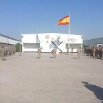 Afganistan, Base de Herat , Izado de bandera en la Plaza de España