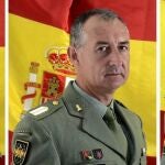 Los brigadas Antonio Navarro, Manuel Velasco y el sargento José Francisco Prieto, de izda a dcha, expertos en desactivación de explosivos fallecidos hoy en la base Álvarez de Sotomayor de Viator (Almería).