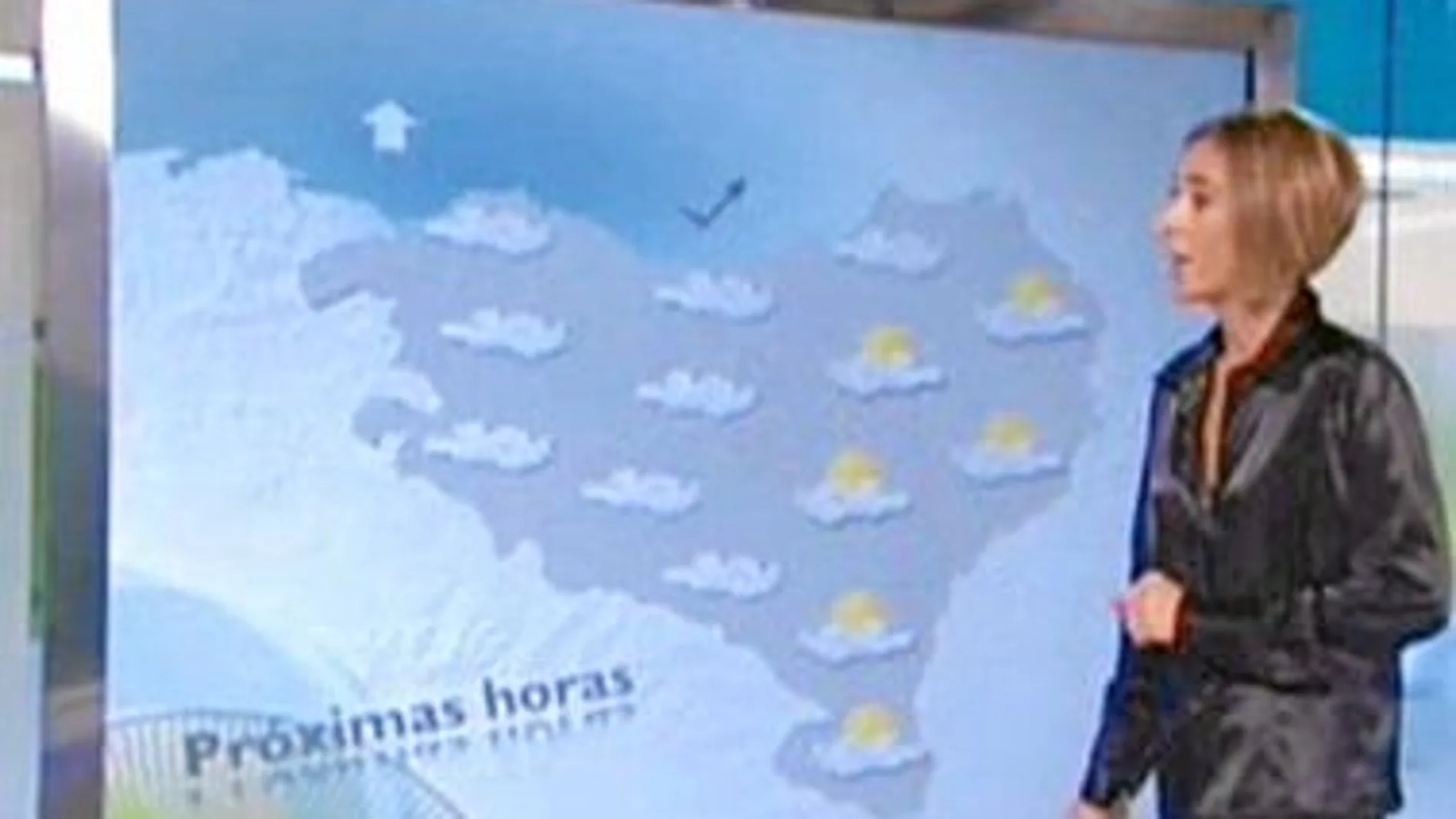 El mapa del tiempo de ETB, antes del Gobierno de López, con Navarra y el País Vasco francés