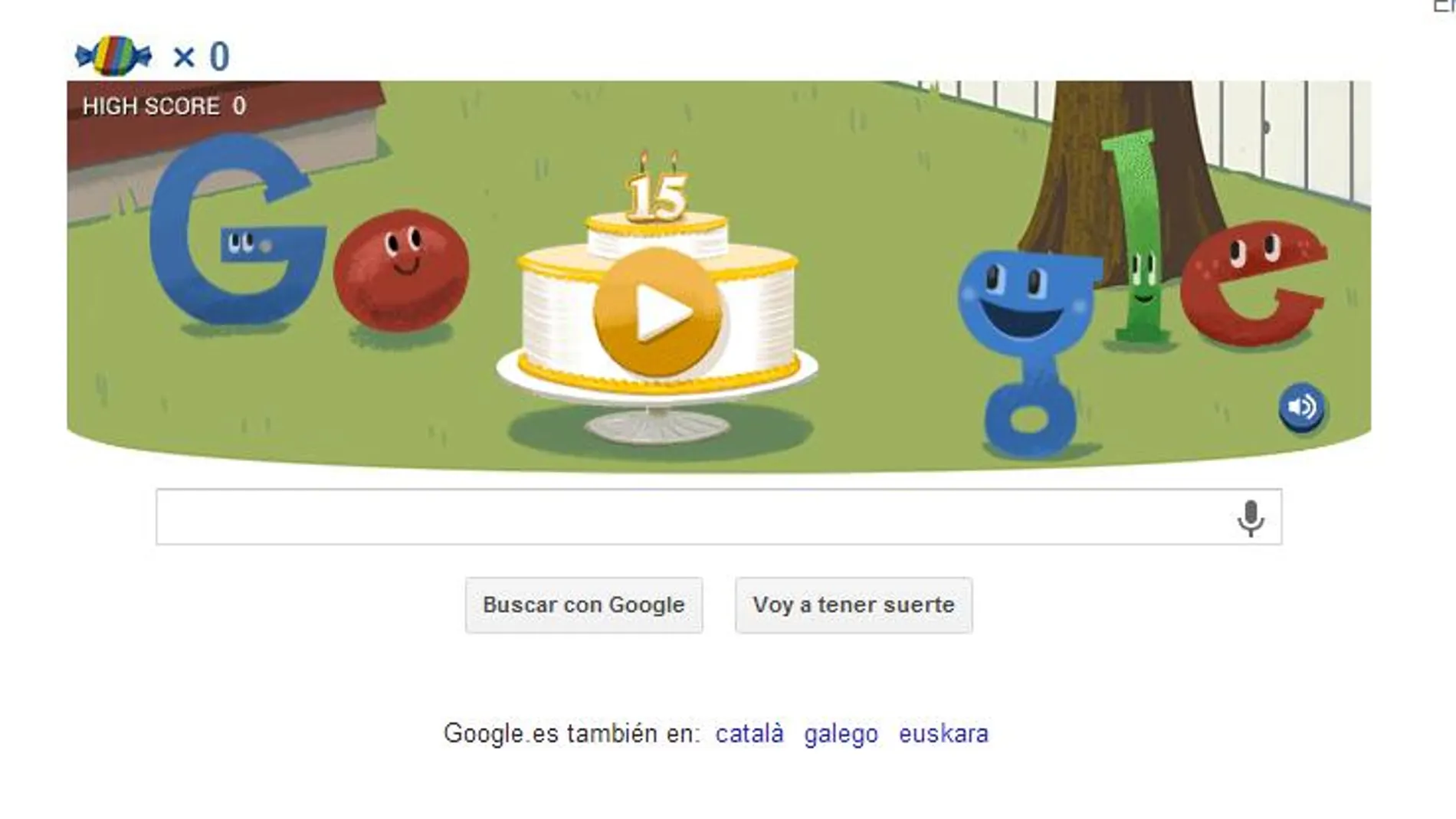 Google celebra su cumpleaños con una piñata en su doodle