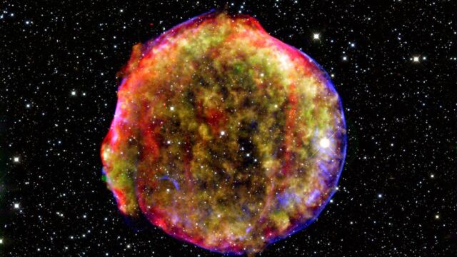 Imagen de una supernova captada por la Nasa
