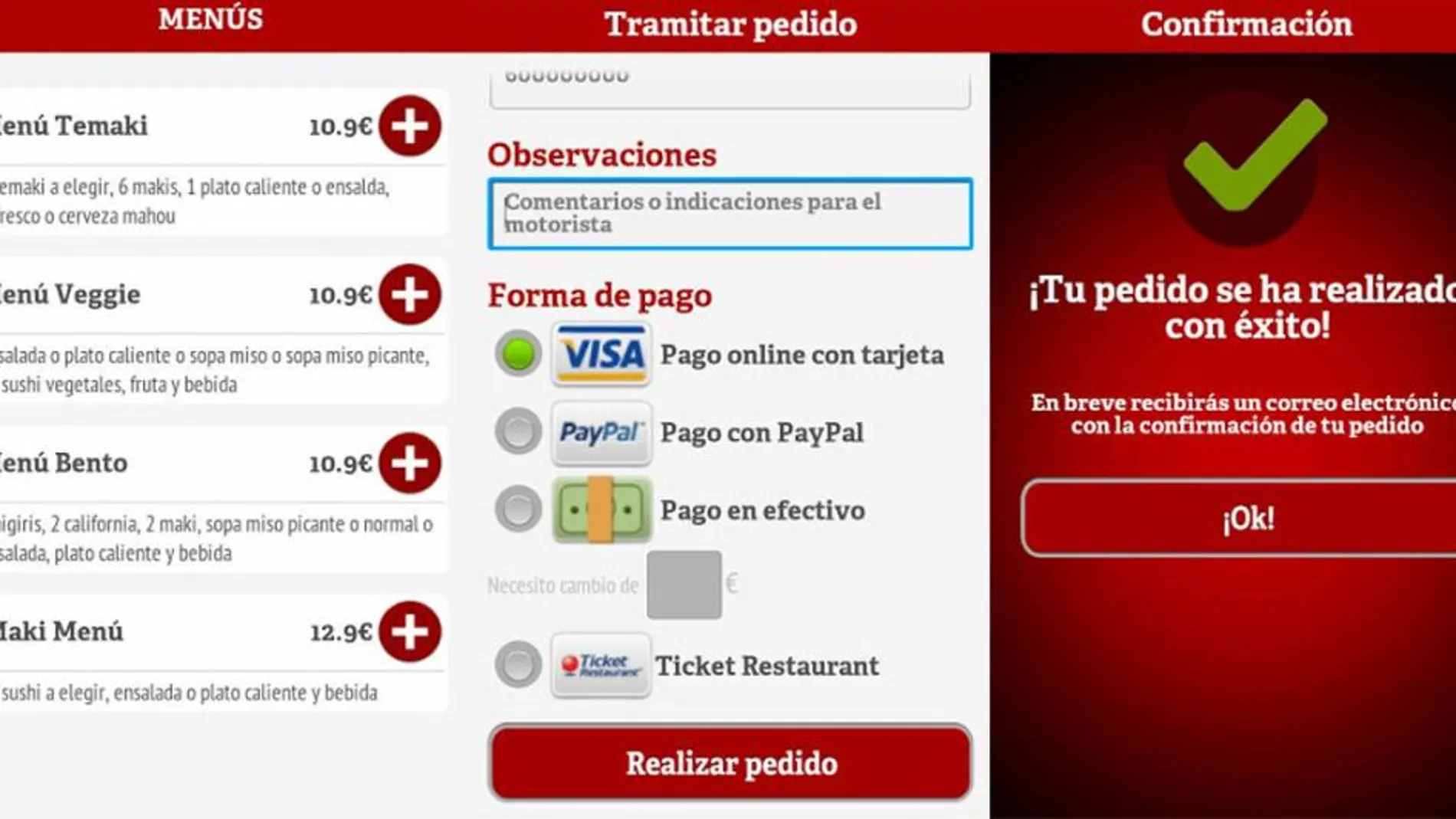 Ya puedes pedir comida a domicilio con las apps para iOS y Android de La Nevera Roja