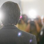 Aznar, ayer durante la presentación de las biografías políticas editadas por FAES