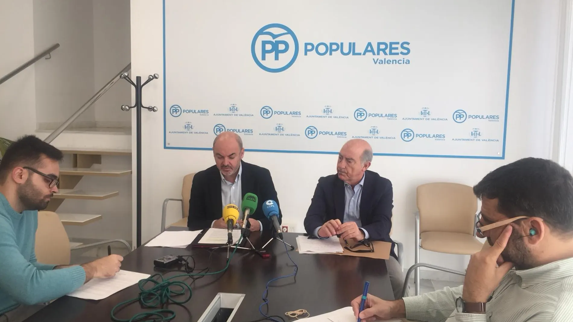 Los concejales del PP en el Ayuntamiento de Valencia Eusebio Monzó y Alfonso Novo
