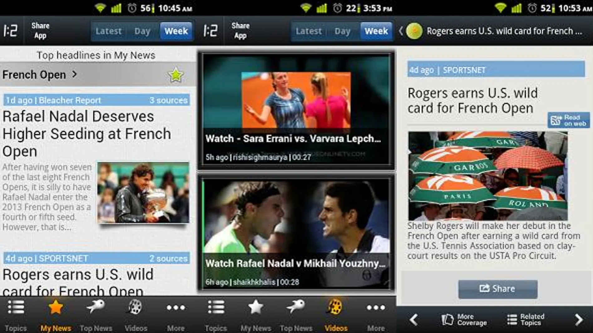 French Open News: sigue Roland Garros a través de esta app