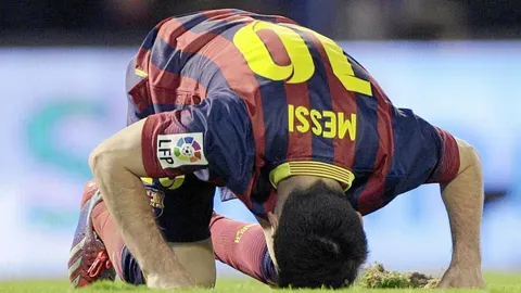 Leo se lamenta tras fallar una ocasión