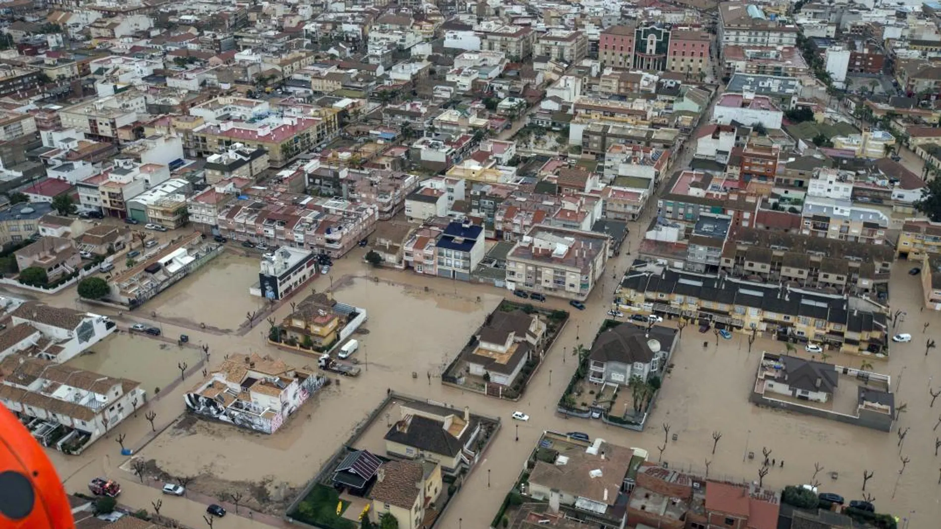 El municipio de Los Alcázares, uno de los más amenazados según el estudio, tras unas inundaciones / Efe