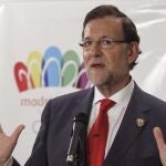 El presidente del Gobierno, Mariano Rajoy, hace declaraciones en el Hotel NH de Buenos Aires tras conocer la eliminación de Madrid como sede de los Juegos Olímpicos en 2020