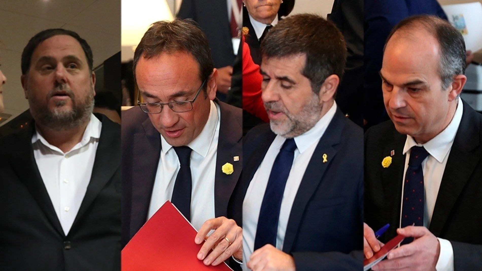 Oriol Junqueras, Josep Rull, Jordi Sànchez y Jordi Turull