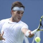 Rafael Nadal, durante el partido de hoy