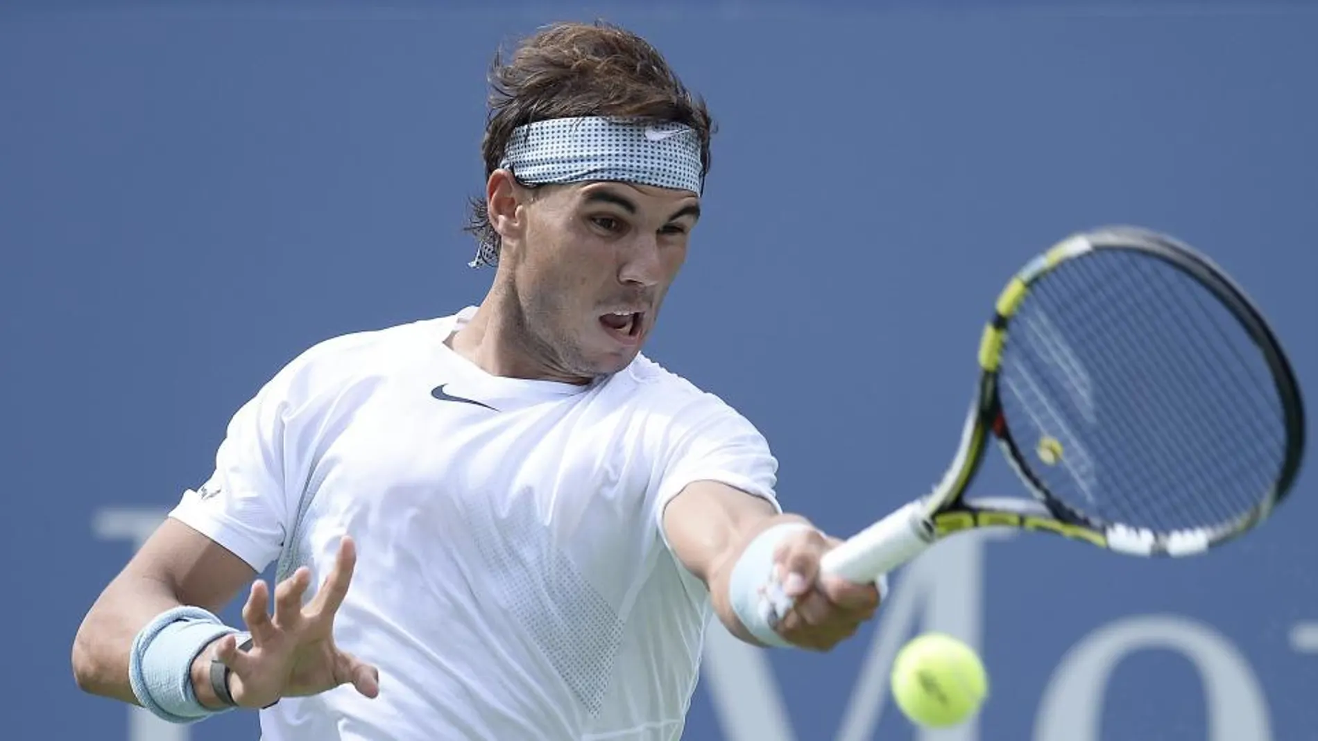 Rafael Nadal, durante el partido de hoy