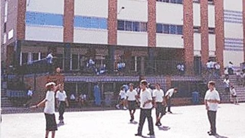 El patio del colegio Alfonso X, en Málaga