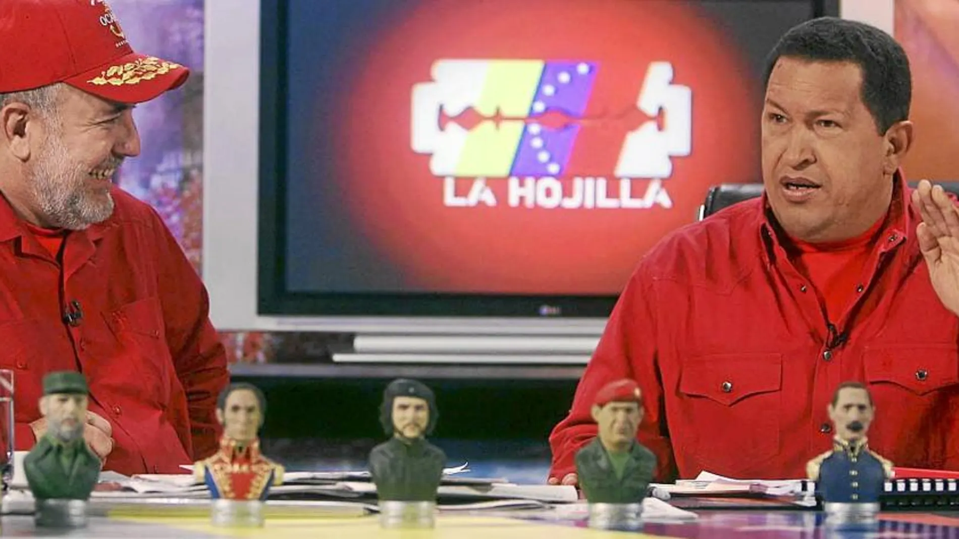 Hugo Chávez en una de las entrevistas que concedió a Mario Silva.