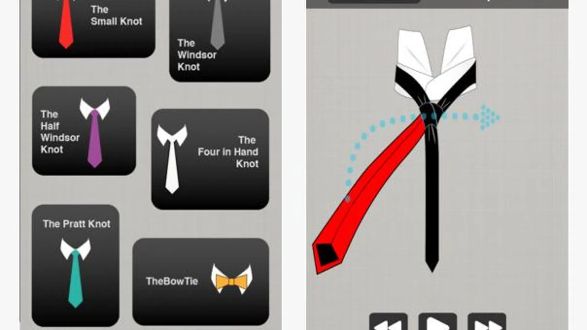 Tie Right, la aplicación que te enseña cómo hacer un nudo de corbata