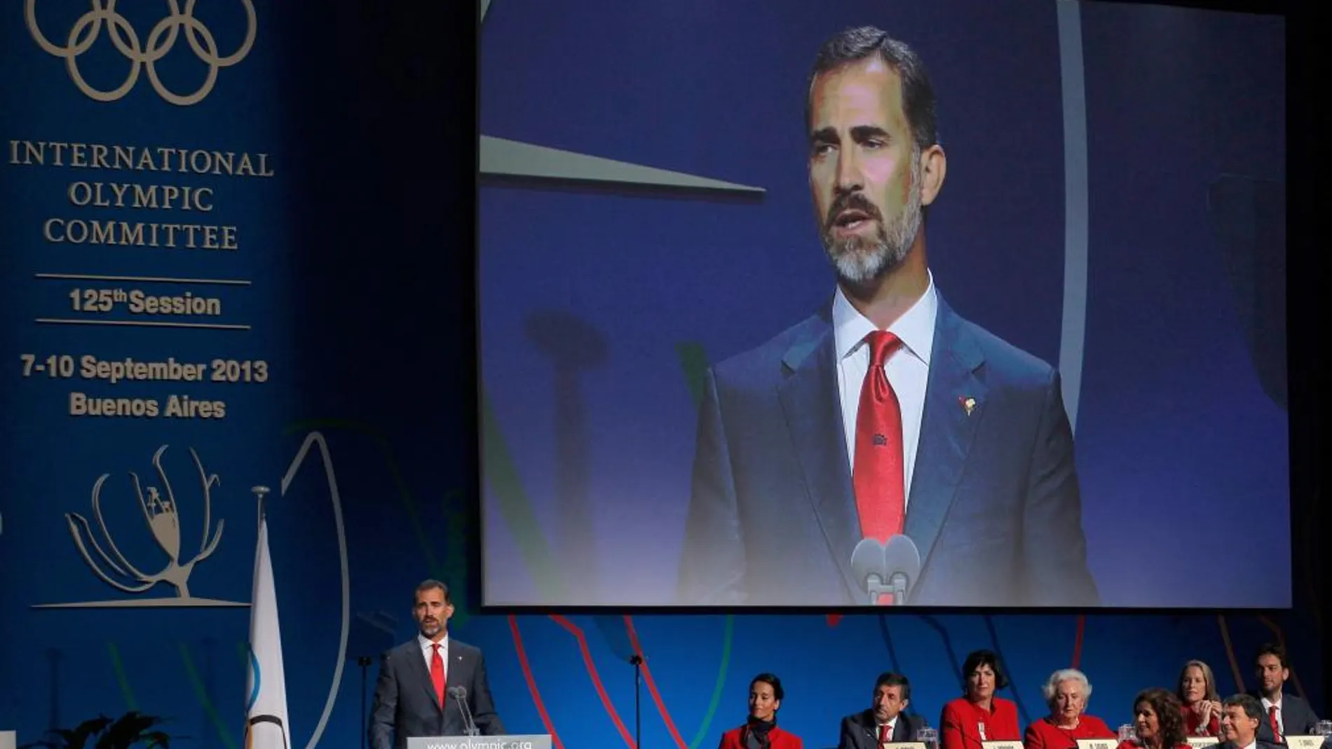 El Príncipe Felipe, durante la presentación de Madrid 2020