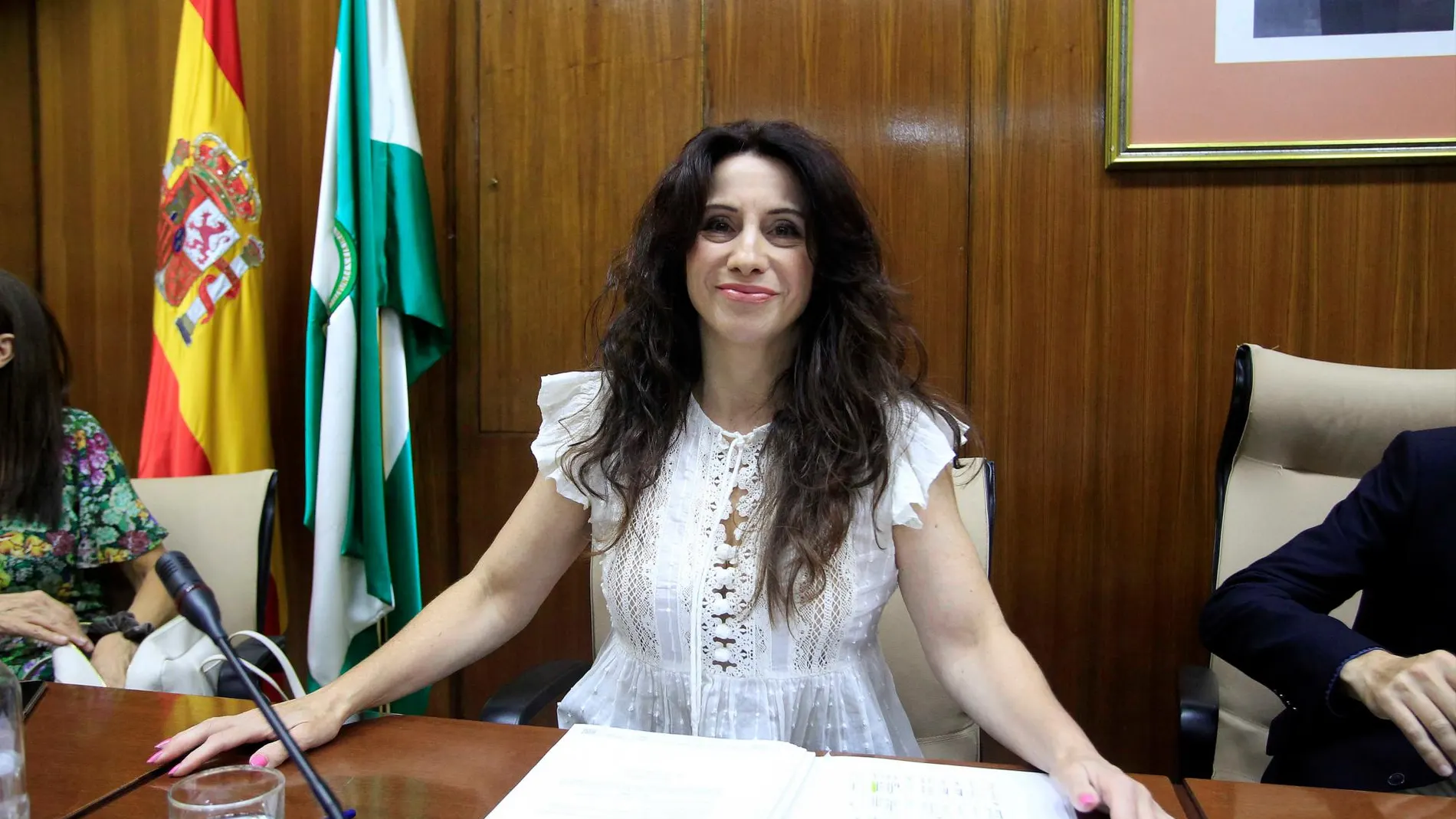 La consejera de Igualdad, Políticas Sociales y Conciliación, Rocío Ruiz, en la comisión parlamentaria /Foto: Manuel Olmedo