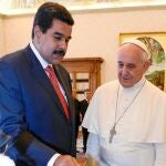 El presidente de Venezuela visitó ayer al Papa en el Vaticano